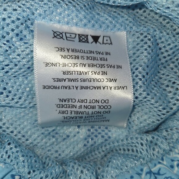 Foot Locker Blue Bandana Print Swim Shorts Mens XXL LCKR Mesh Lining Elastic Wai - Picture 6 of 10